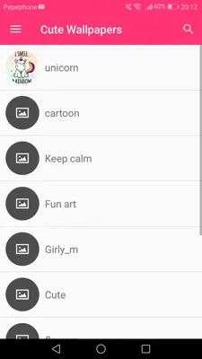 Cute Wallpapers android App screenshot 1